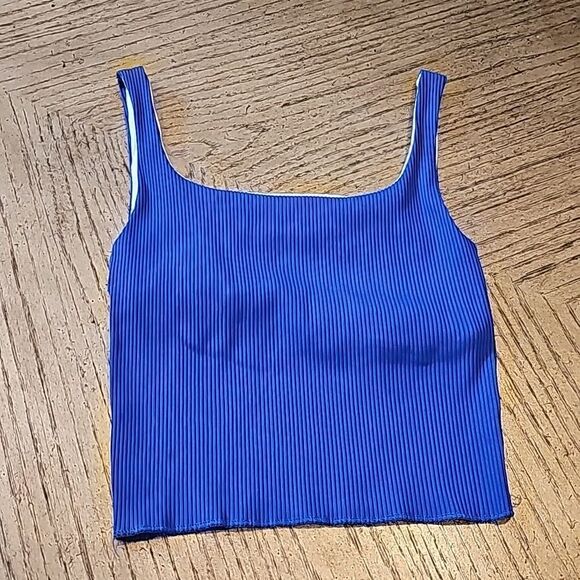Ribbed crop top royal blue size S Carbon38 - Picture 4 of 4